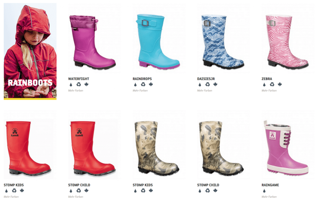 Kamik-Kinder-Regenstiefel für Mädchen